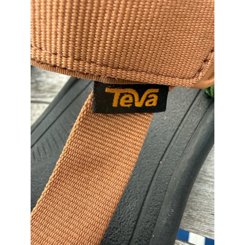 Teva Original Universal Sandals Men's 9  Multicolor Green Tan Blue Hook & Loop